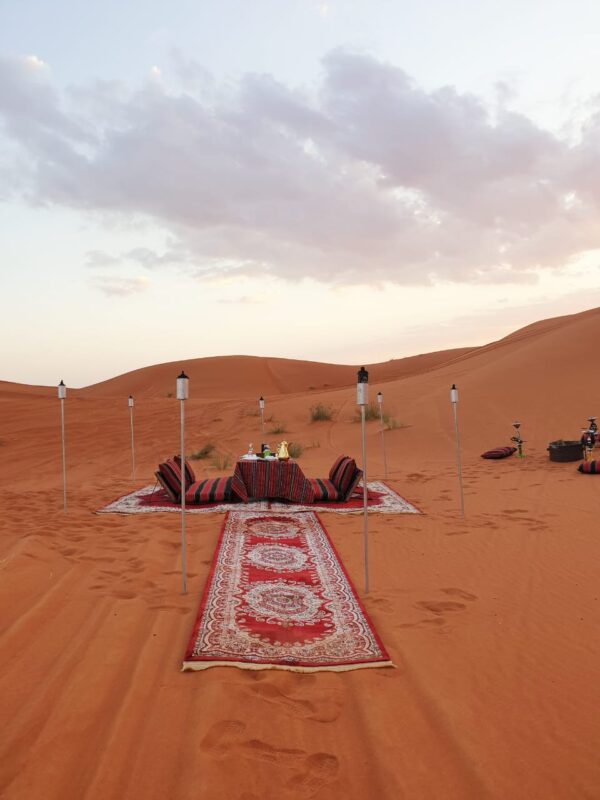 outdoor VIP Majlis desert safari dedicated setup